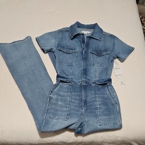 Good American Blue Denim Jumpsuit